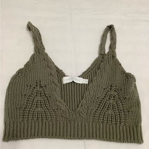 Intermix Jonathan Simkhai Cora Rib Knit Bralette S (w815)